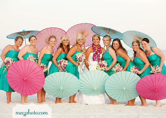 parasols for bridal party