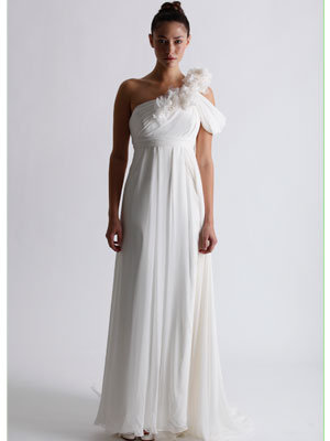 This draped Grecianinspired gown from Marchesa is just as beautiful for a