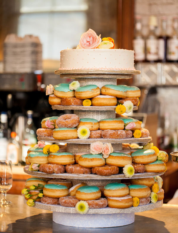 doughnut tower wedding cake