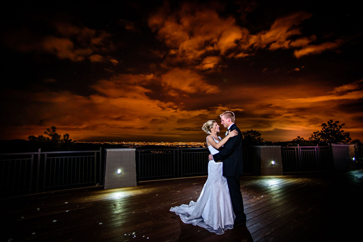 incredible sky wedding photo