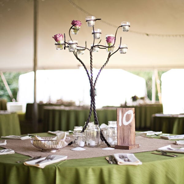 simple wedding centerpiece Photo Credit Honey Heart Photography