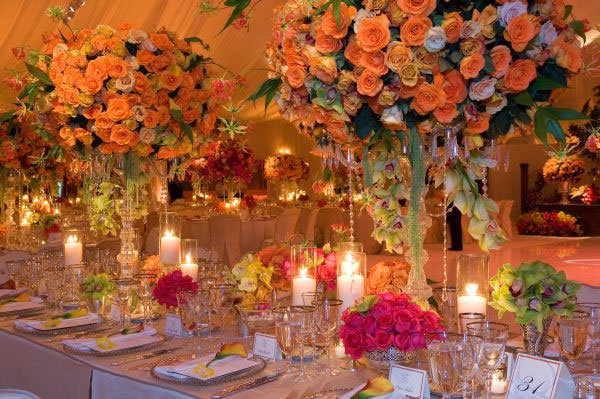 large and small centerpieces