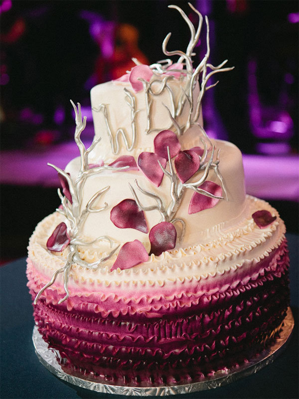 ombre wedding cake