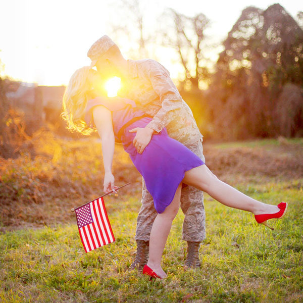 patriotic engagement photo