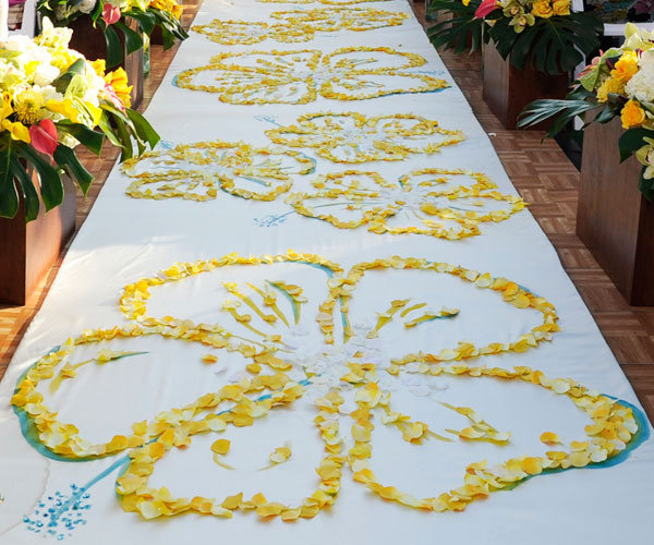 beach ceremony aisle Photo Credit Disney 39s Fairy Tale Weddings