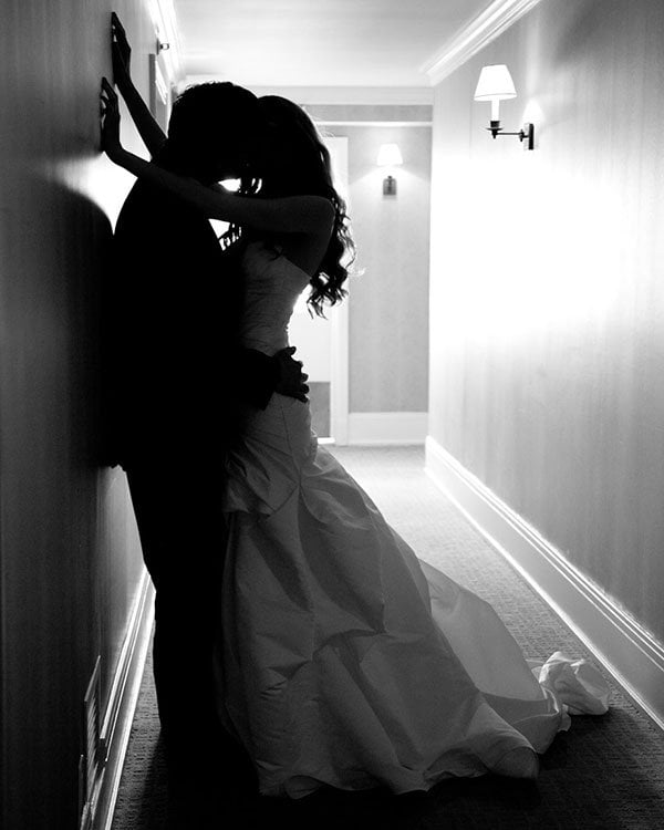 sensual wedding photo