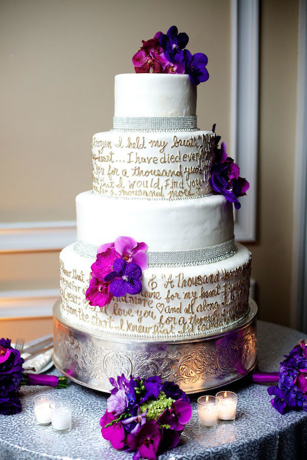 wedding cake with lyrics to first dance song