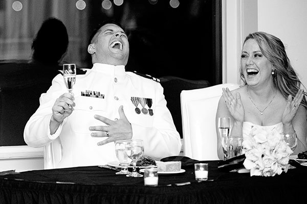 the reaction every best man and maid of honor dreams of receiving during the toast