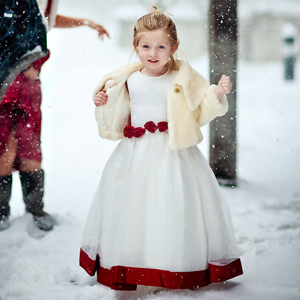 winter wedding flower girl dresses