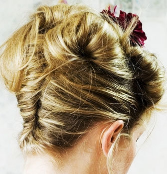 messy but chic updo