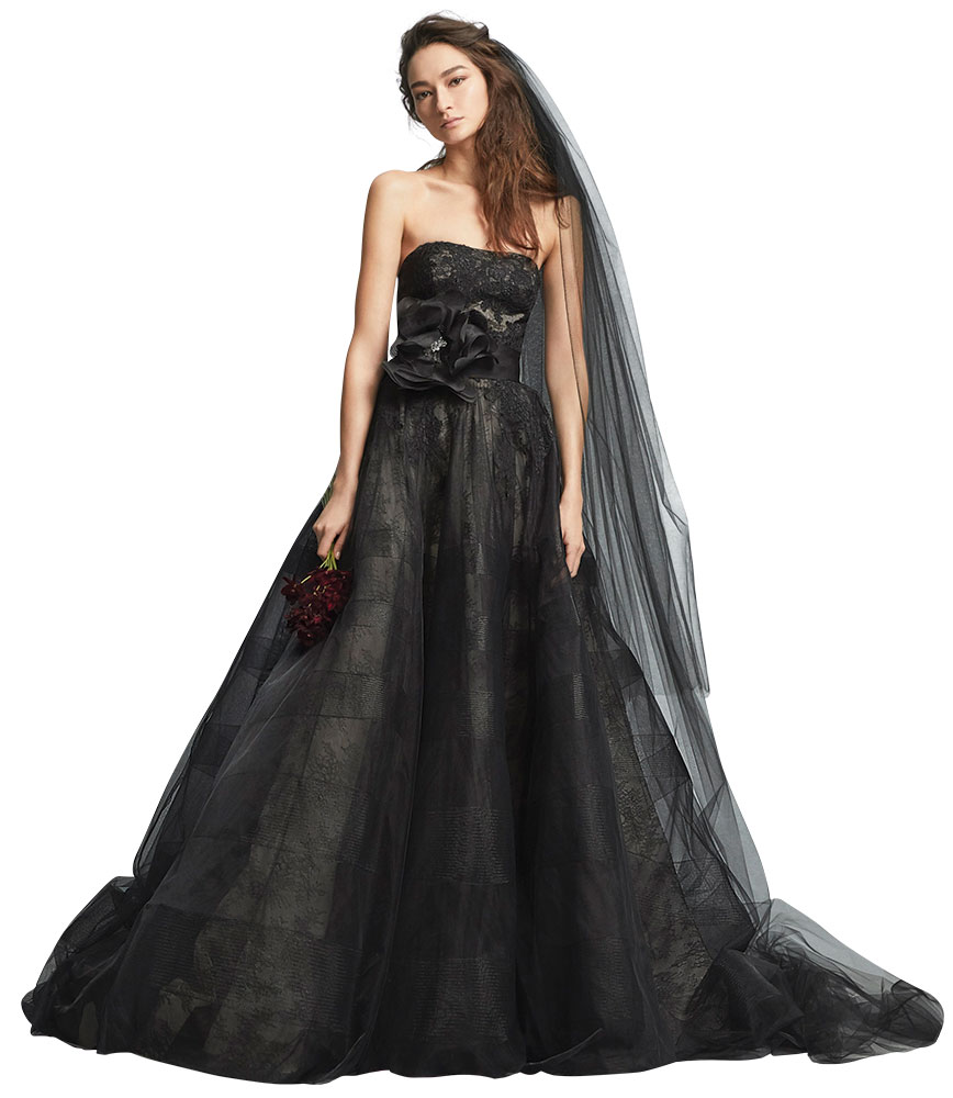 White by Vera Wang Black Wedding Gown