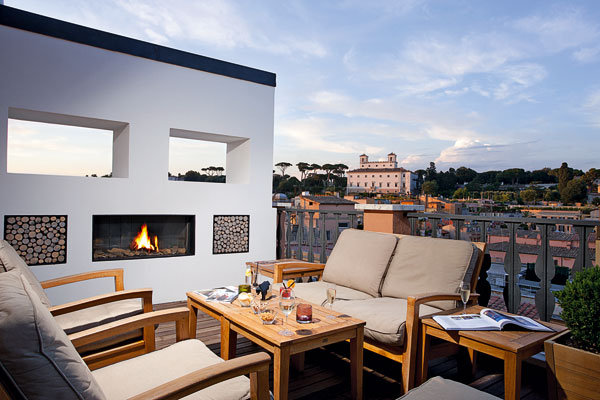 rooftop at portrait suites in rome 