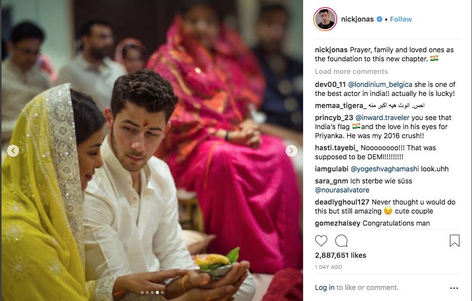 Nick Jonas and Priyanka Chopra in India