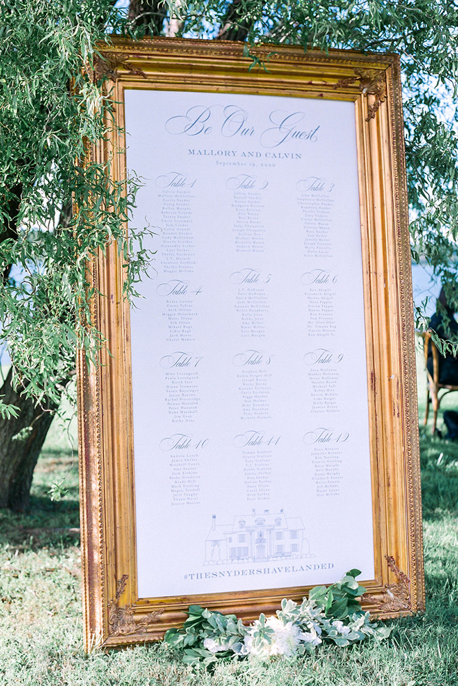 wedding seating chart