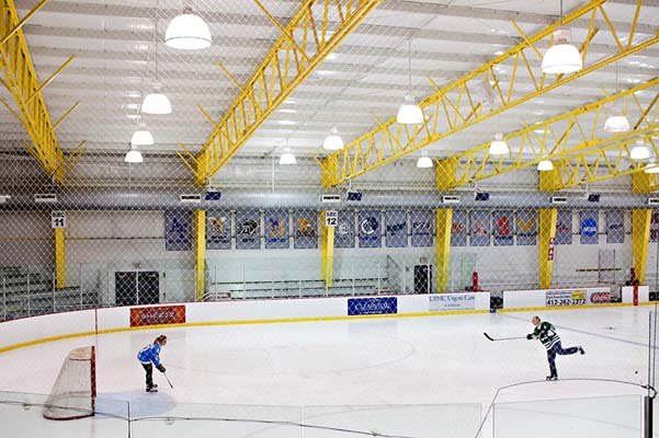 hockey theme engagement photos