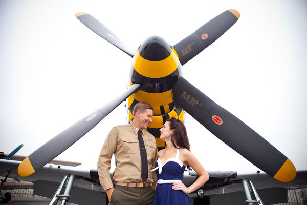 vintage military patriotic engagement photos