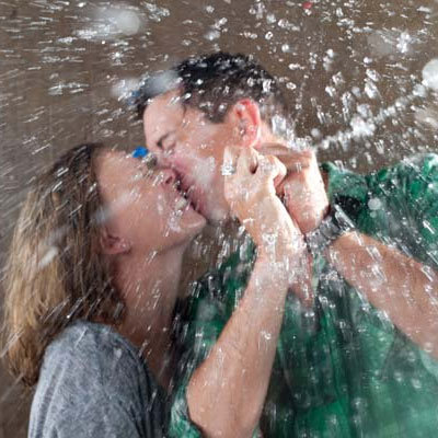 water balloon fight engagement photos