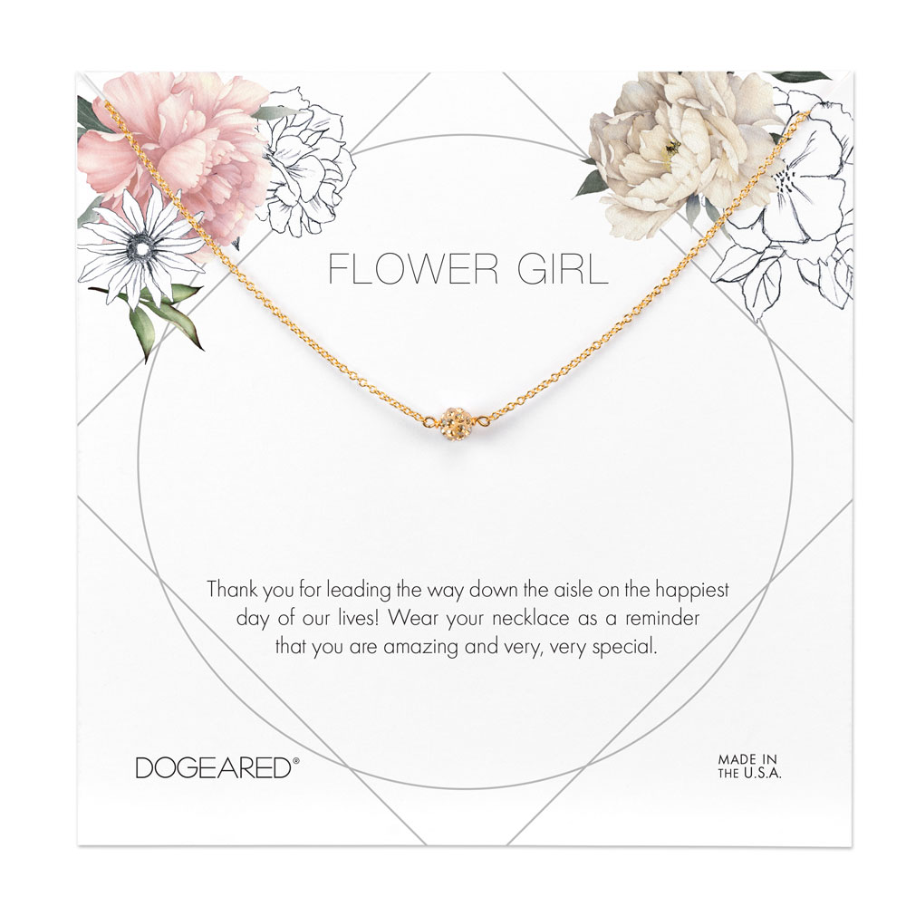 Dogeared Flower Girl Pave Sparkling Necklace