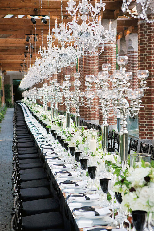 What's blackandwhite with touches of green An ultrachic table
