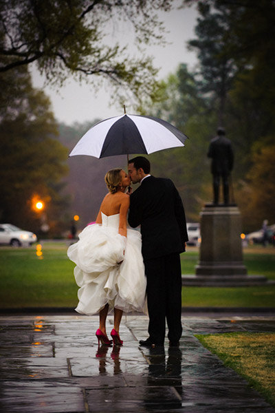 umbrella newlyweds
