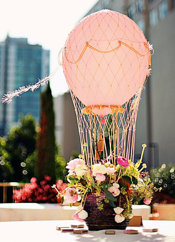 hot air balloon centerpiece Photo Credit Logan Cole