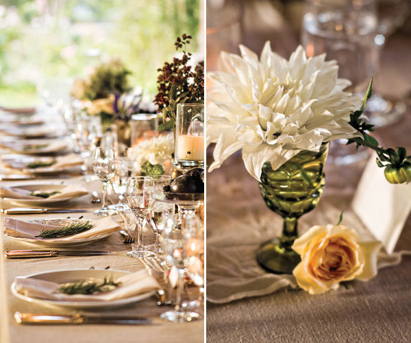  fall wedding table decor The tables were elegant but natural looking 