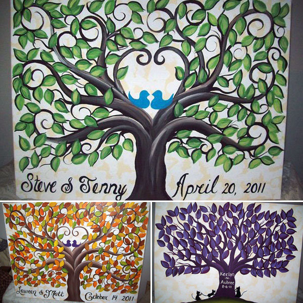 tree wedding guest book From Cottage Creek Arts