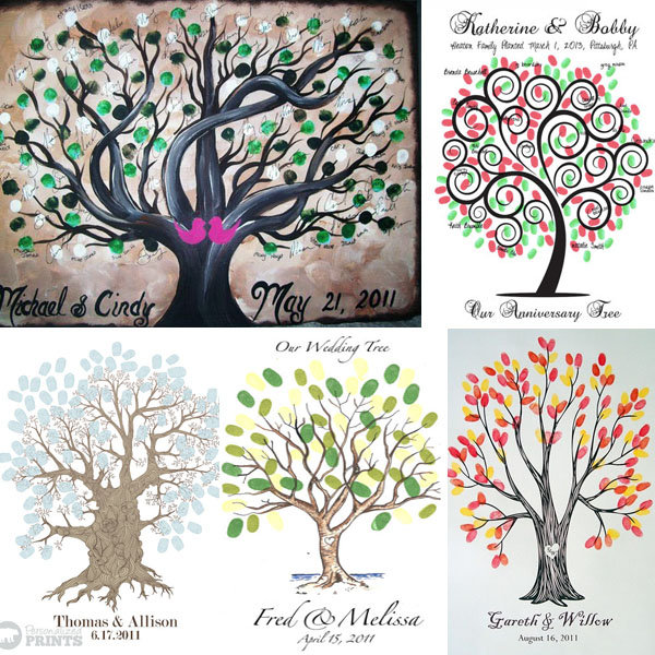 Thumbprint guest book trees are a huge trend right now