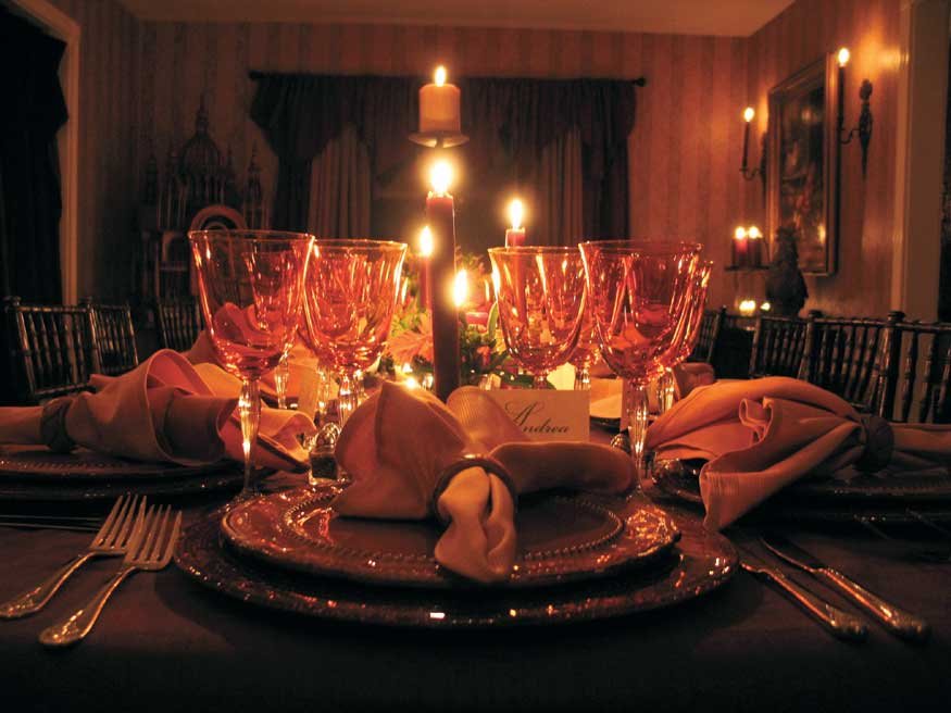 Go for a Glow For an evening wedding a variety of inexpensive candles in