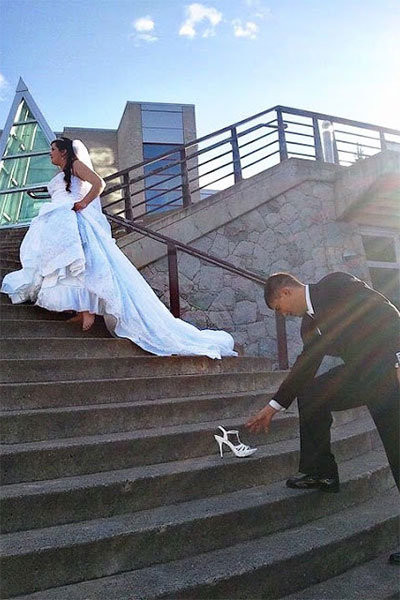 cinderella wedding photo