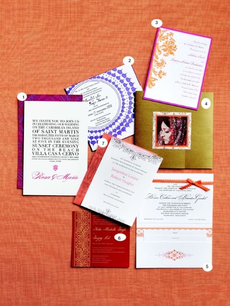 Looking for unique wedding invitation ideas Warm hues and bold designs add 