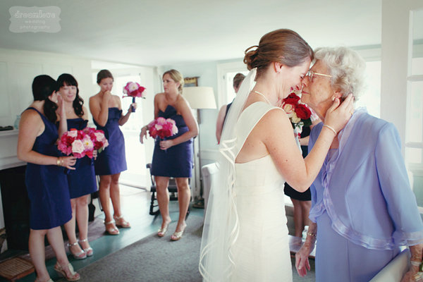 Grandma and bride emotional moment before wedding