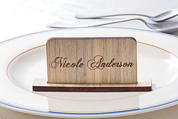 wood place cards