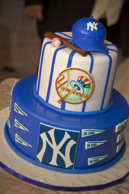 new york yankees grooms cake Cake by Palermo Bakery