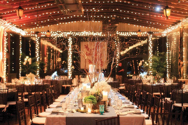 rustic wedding reception