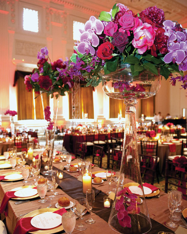 tall centerpieces wedding Types of Flowers Black Magic roses 