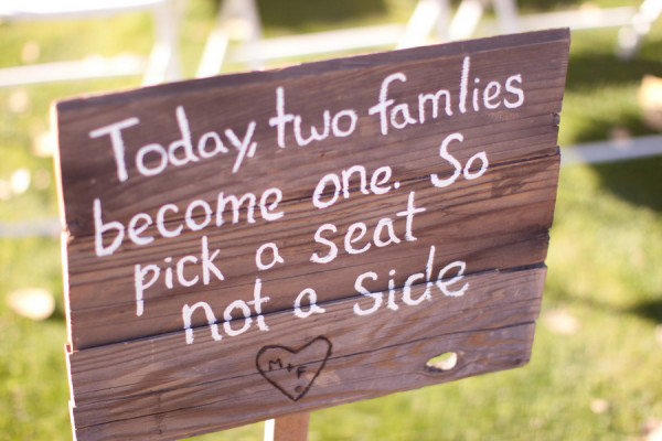 pick a seat wedding sign