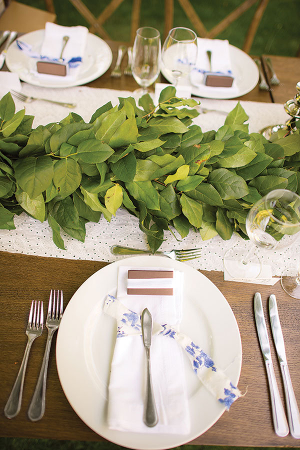 rustic wedding place setting