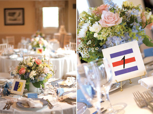 beach wedding centerpiece A soft pastel palatte with hints of blue and