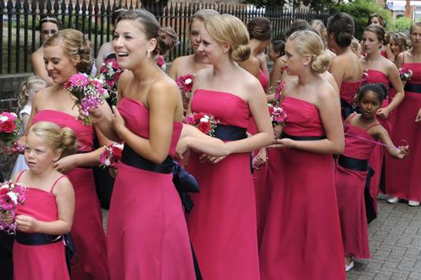 80 bridesmaids in london wedding