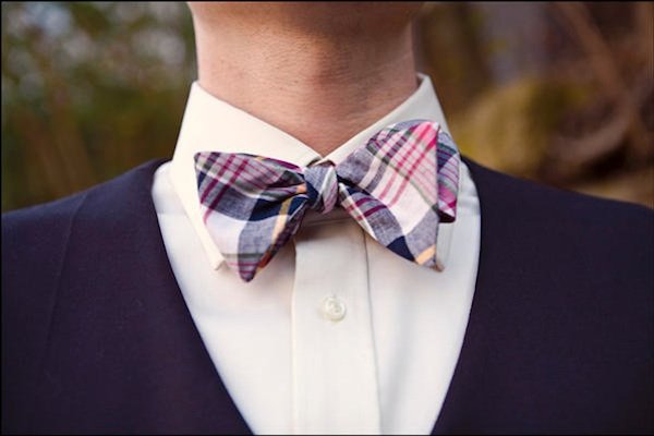plaid bow tie 