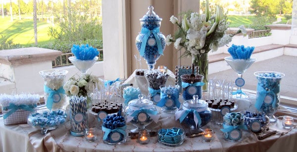 blue candy buffet