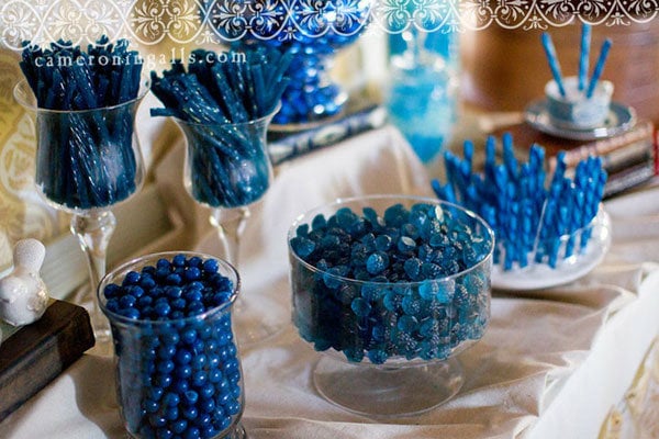 blue candy buffet