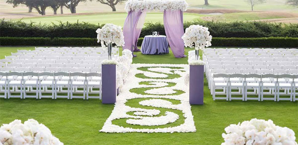 swirls wedding ceremony aisle decor