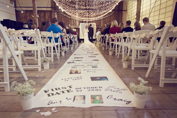 Spiral Aisle Perfect for small intimate weddings a round ceremony setup