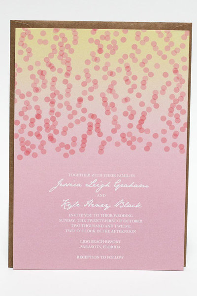 confetti wedding invitations 