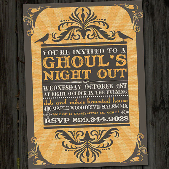 ghouls night out invitation