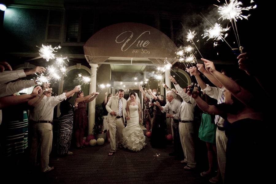 sparklers wedding exit