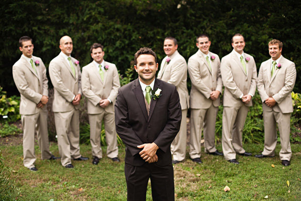 have the groom wear a different suit than the groomsmen