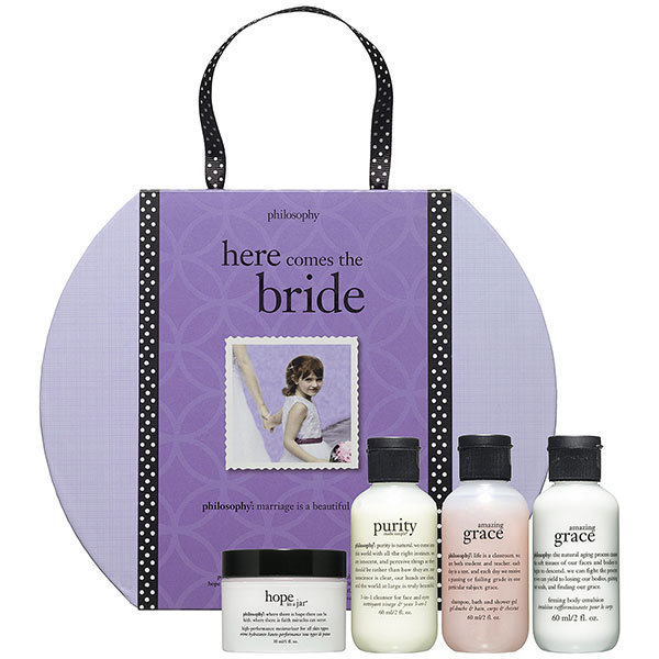 philosophy here comes the bride gift set